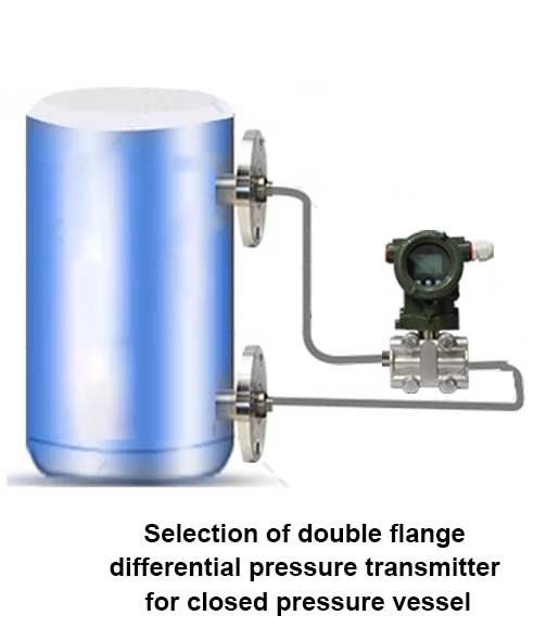 Pressure transmitter-remote double flange