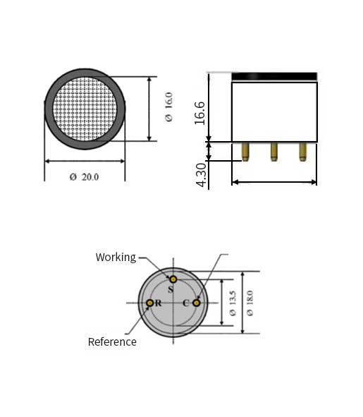 Carbon monoxide gas sensor